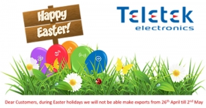 Teletek Electronics on Easter Holiday